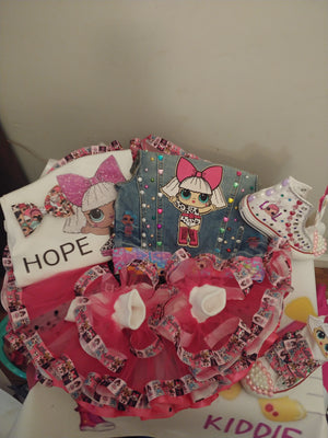 Lol doll  ribbon tutu complete outfit in a box. Any birthday theme