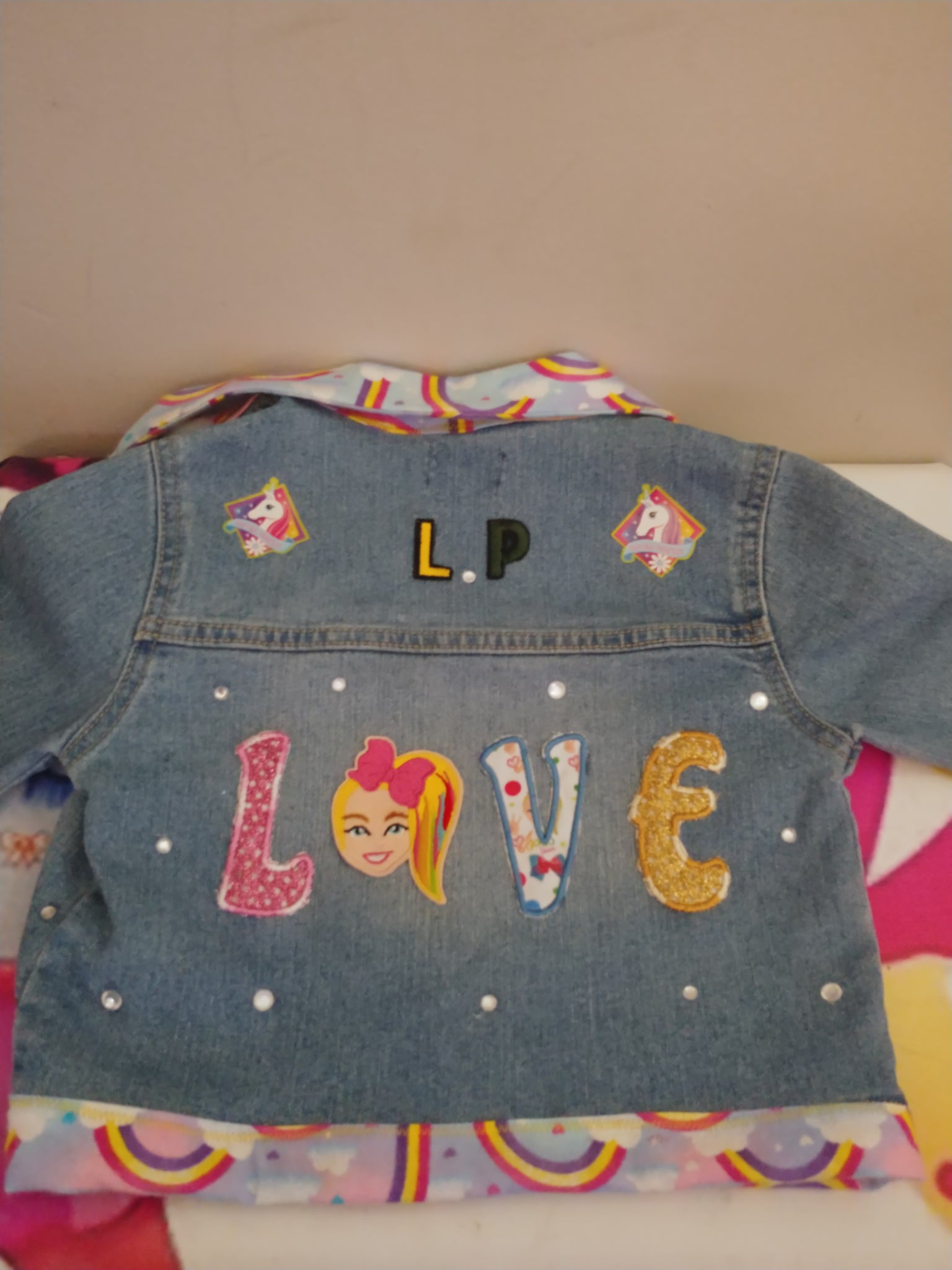 Personalized  Jojo inspired Jean vest jacket birthday gift.