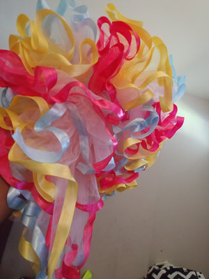 Tutu with a horizontal ribbon train