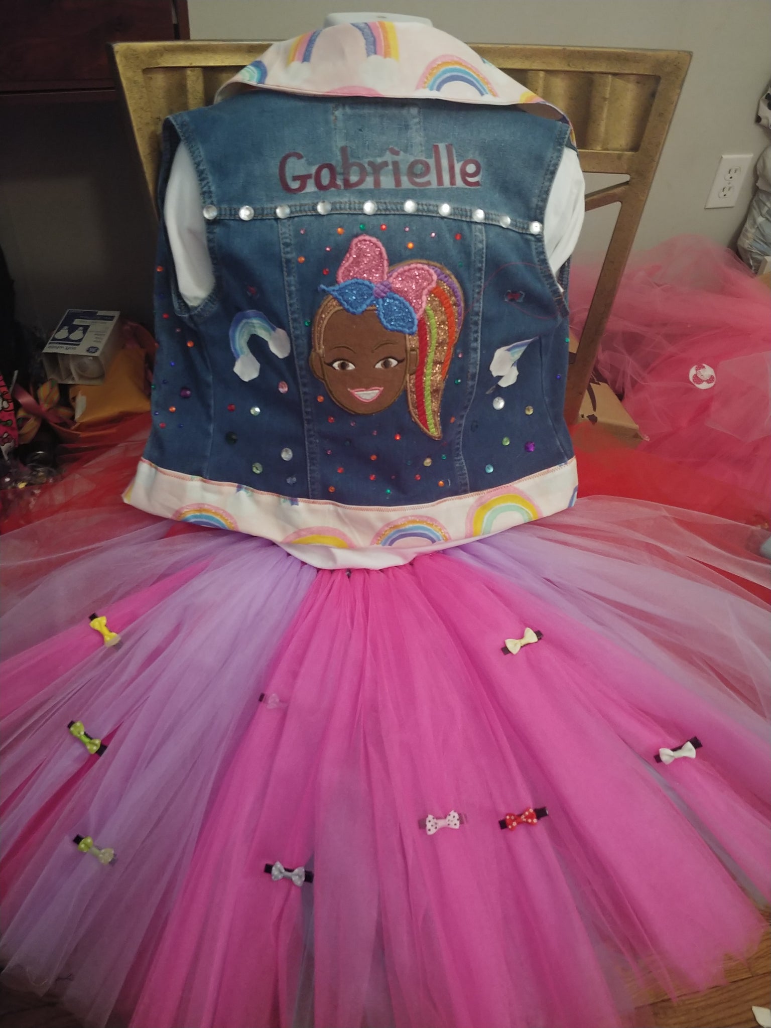 Personalized brown girl magic jojo tutu jacket