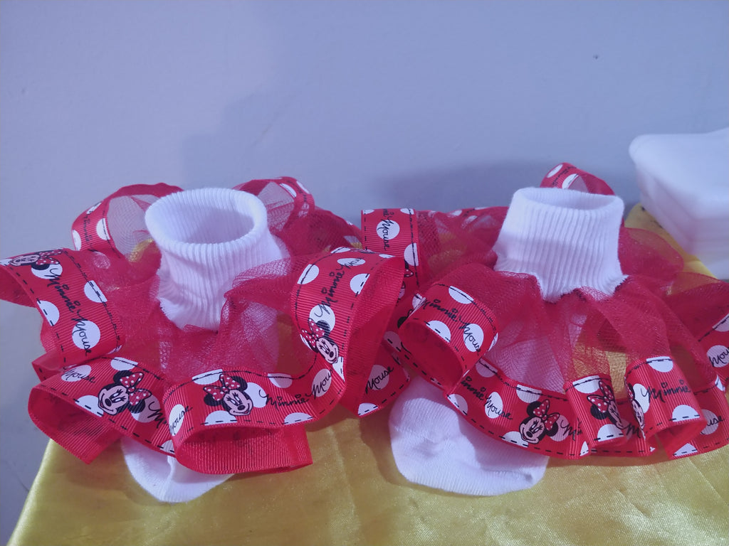 Single  layer tulle ribbon nesha's socks