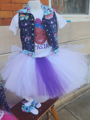 Personalized brown girl magic jojo tutu jacket
