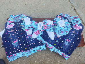 Personalized Brown girl magic or a brown Jo inspired Jean vest jacket birthday gift.