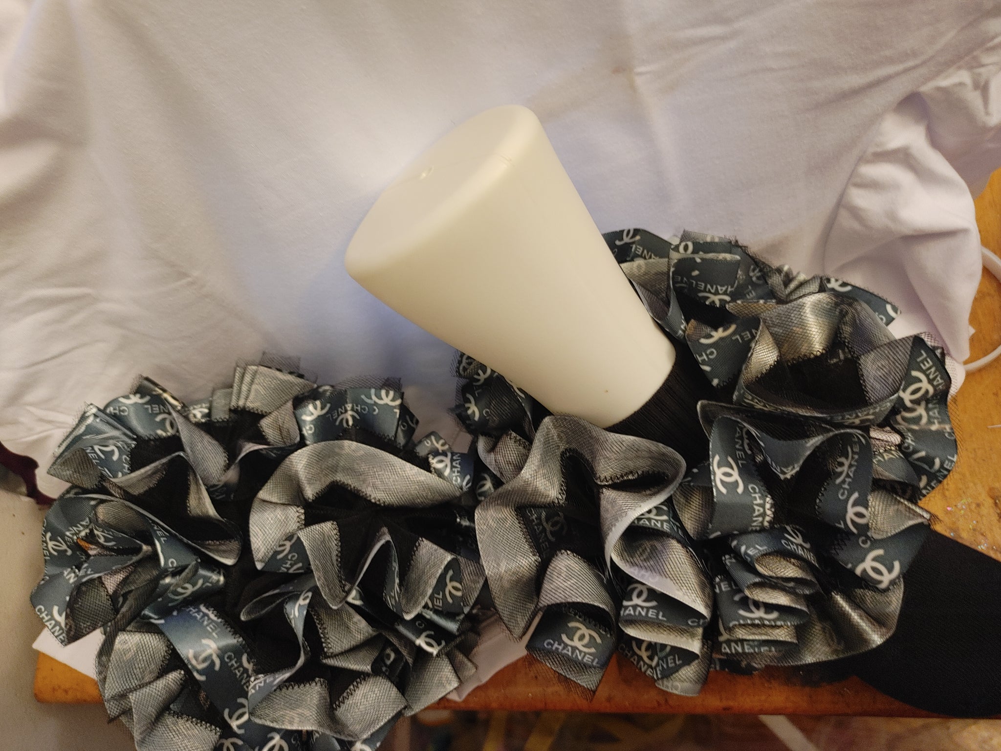 Ribbon  trim tulle.  nesha's socks. All children sizes. Birthday.Church. School