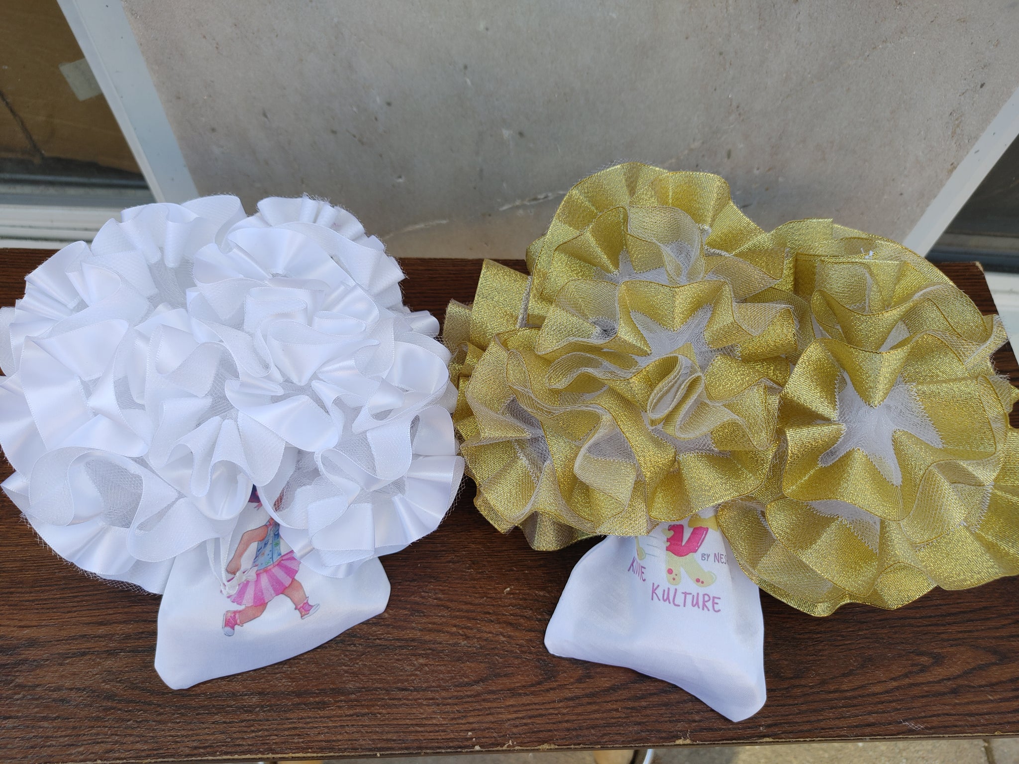 Ribbon  trim tulle.  nesha's socks. All children sizes. Birthday.Church. School