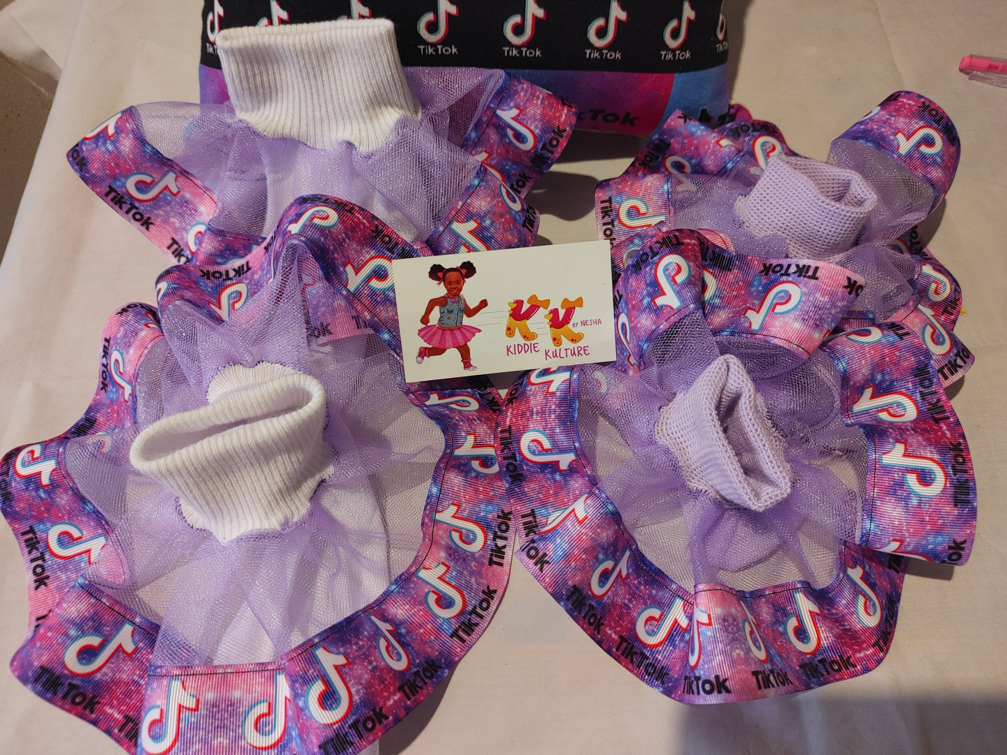 Single  layer tulle ribbon nesha's socks
