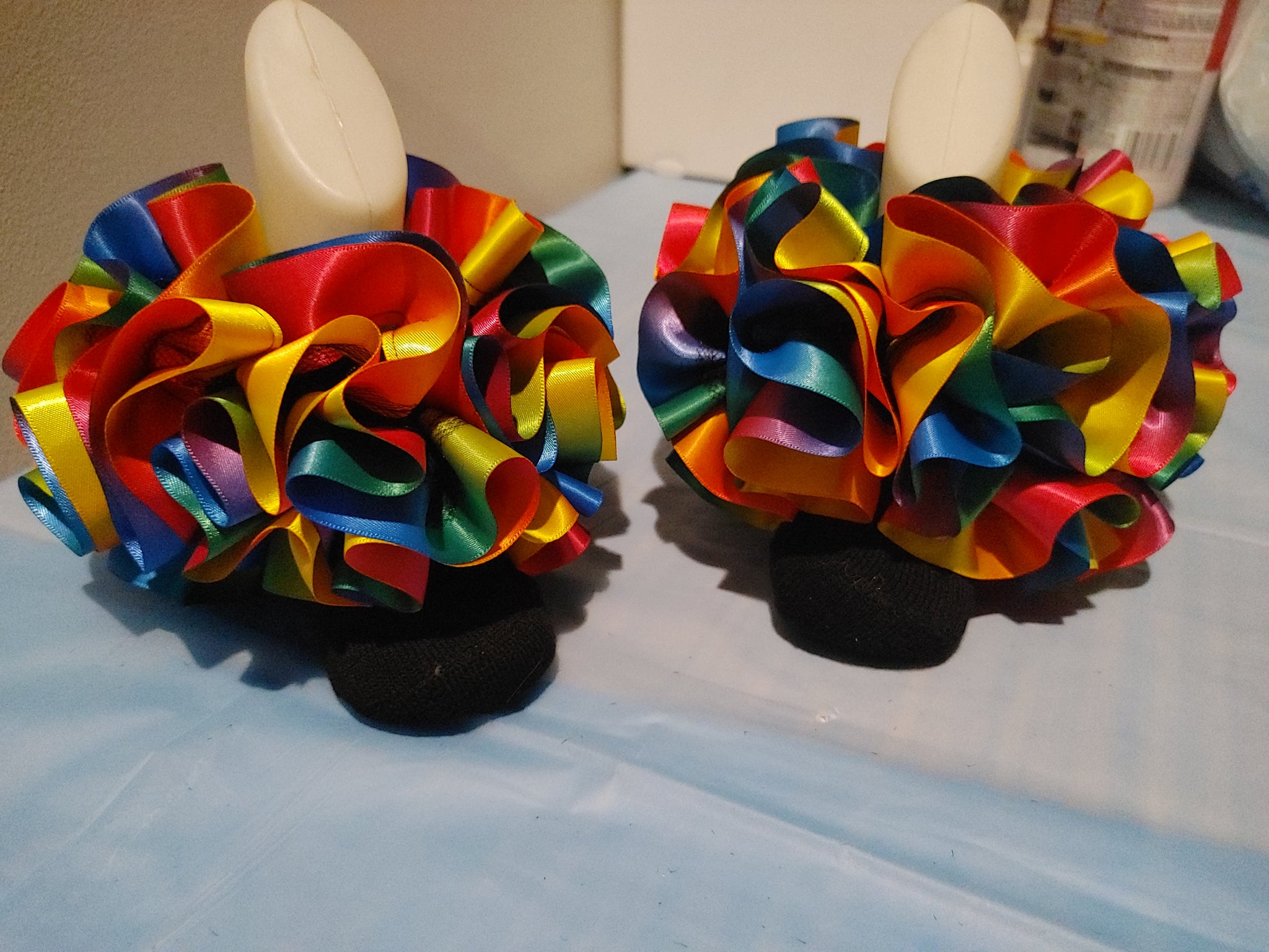 Ribbon  trim tulle.  nesha's socks. All children sizes. Birthday.Church. School