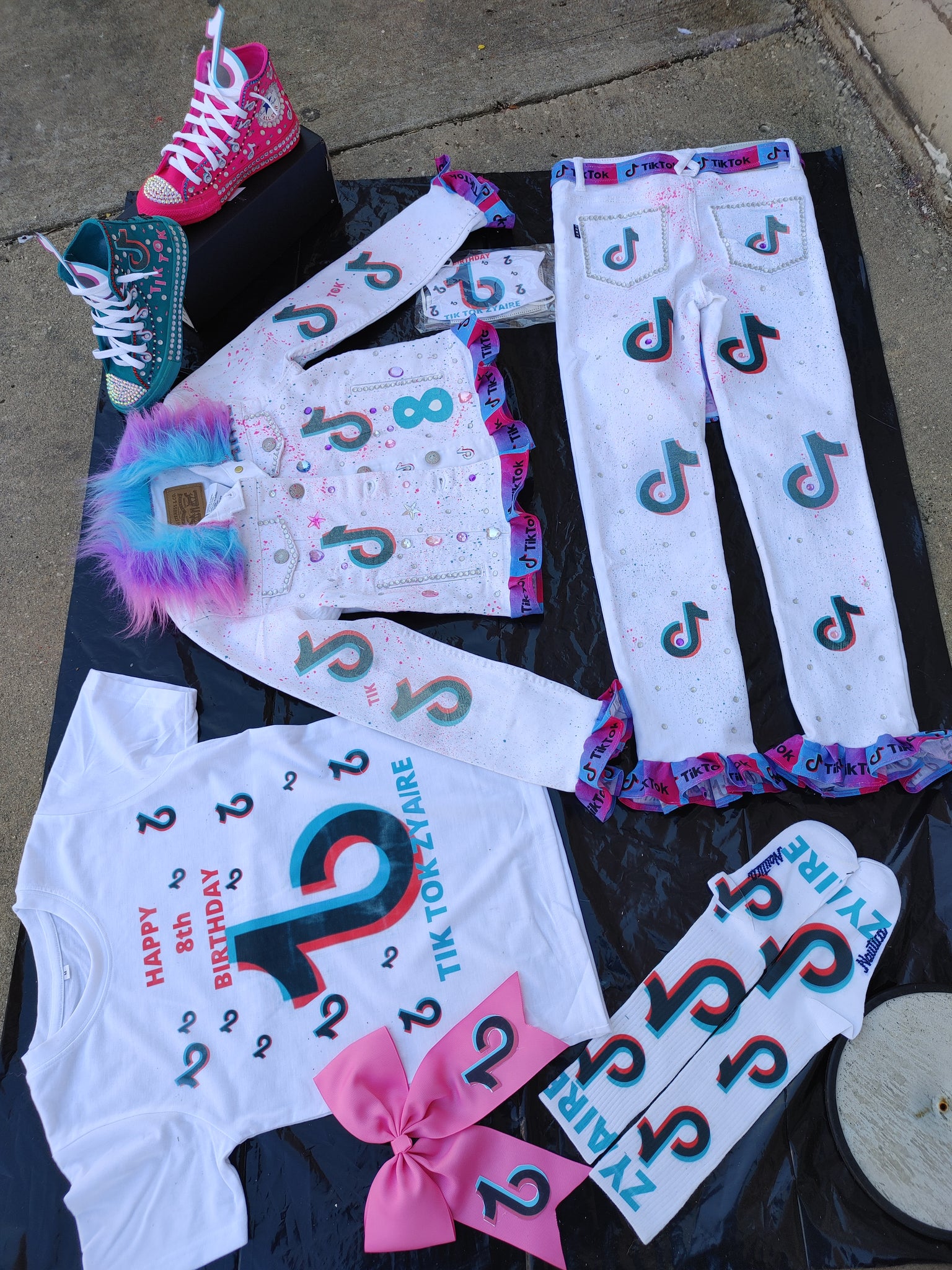 Girl Any theme tiktok baby shark jean pants or jean shorts or skirt