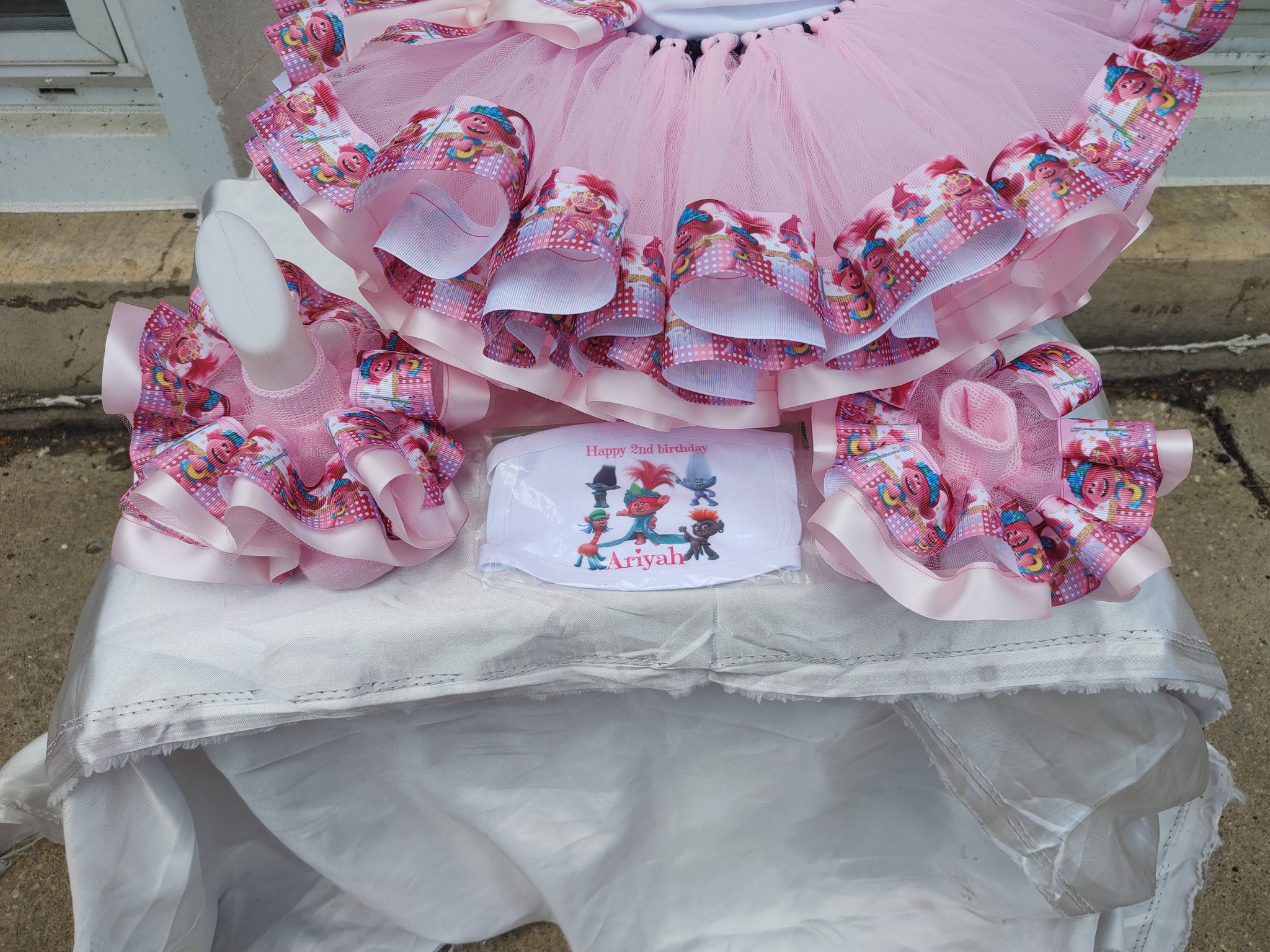 Double layer tulle ribbon nesha's socks