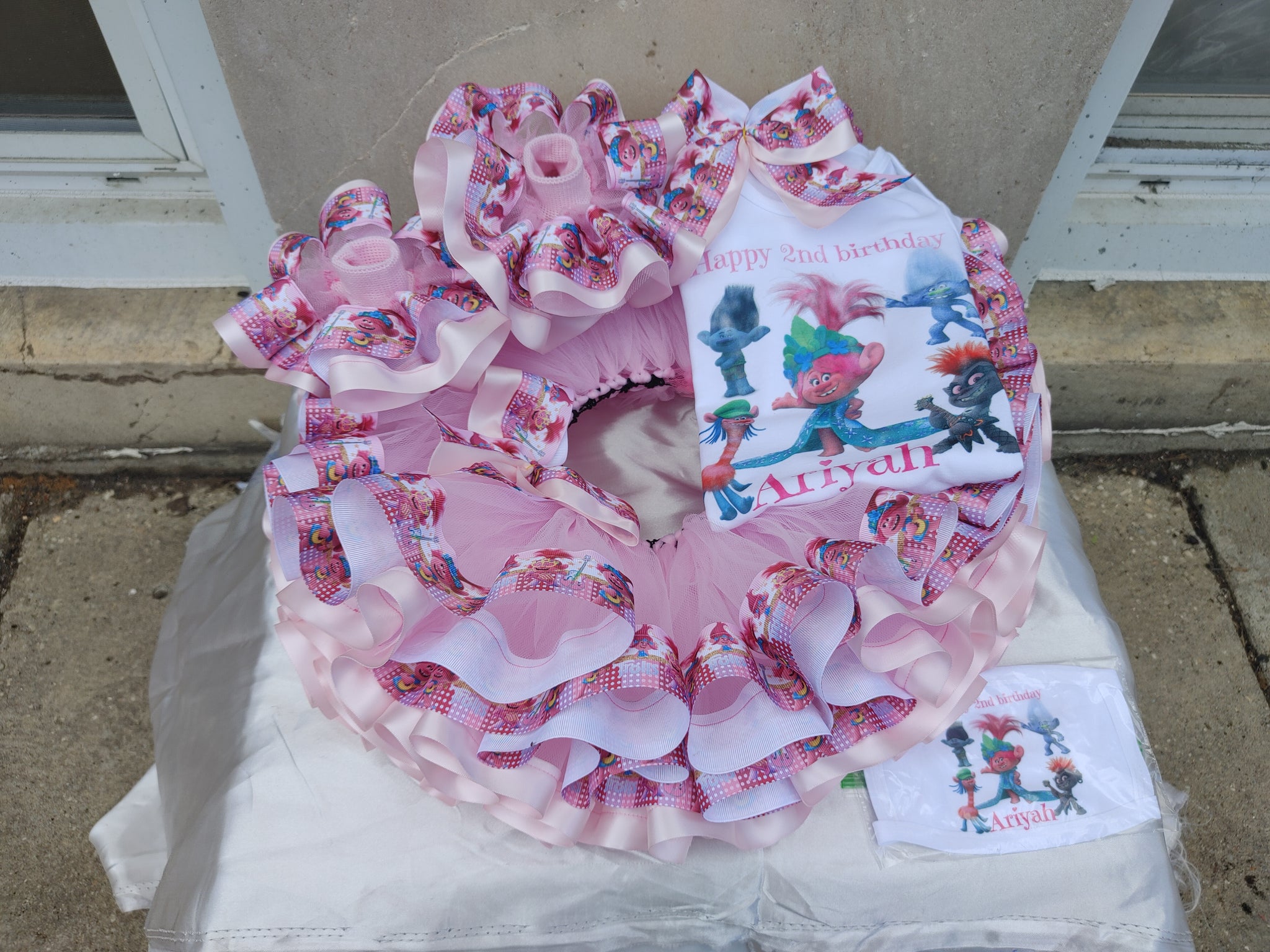 Character Or plain ribbon  shark tutu outfit event, birthday  doo, lol , pj, Mouse