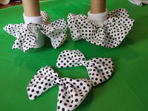 Fabric kitty,vamp,  Patrol nesha's socks and hair bow.