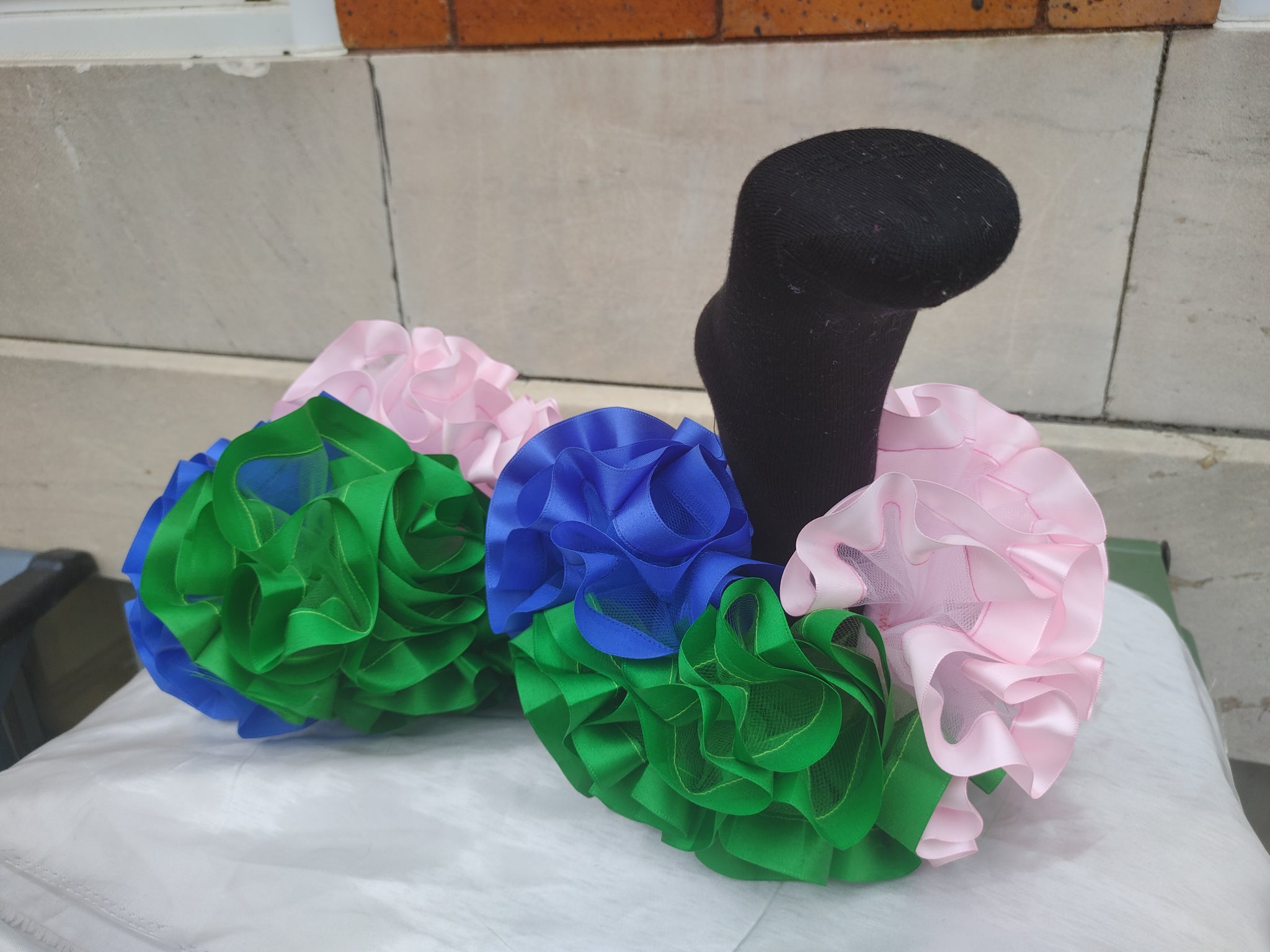 Ribbon  trim tulle.  nesha's socks. All children sizes. Birthday.Church. School