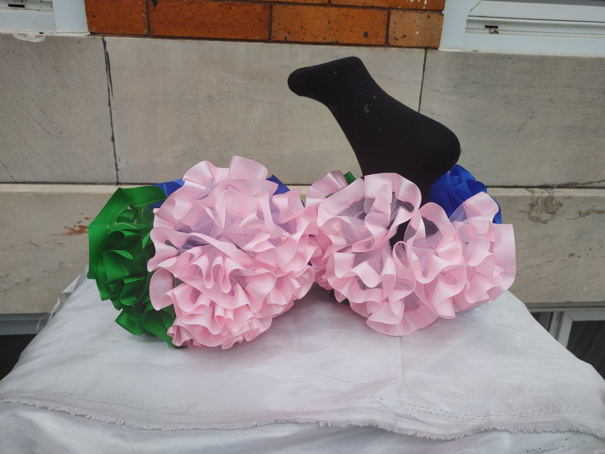 Ribbon  trim tulle.  nesha's socks. All children sizes. Birthday.Church. School