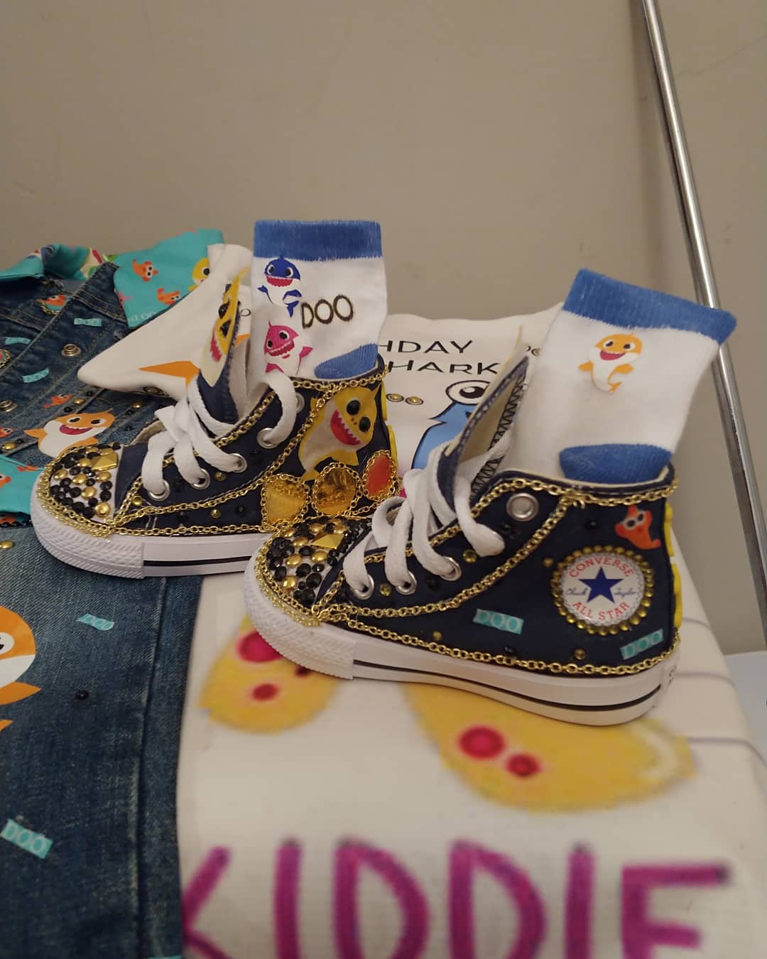 Girl Any theme tiktok baby shark jean pants or jean shorts or skirt