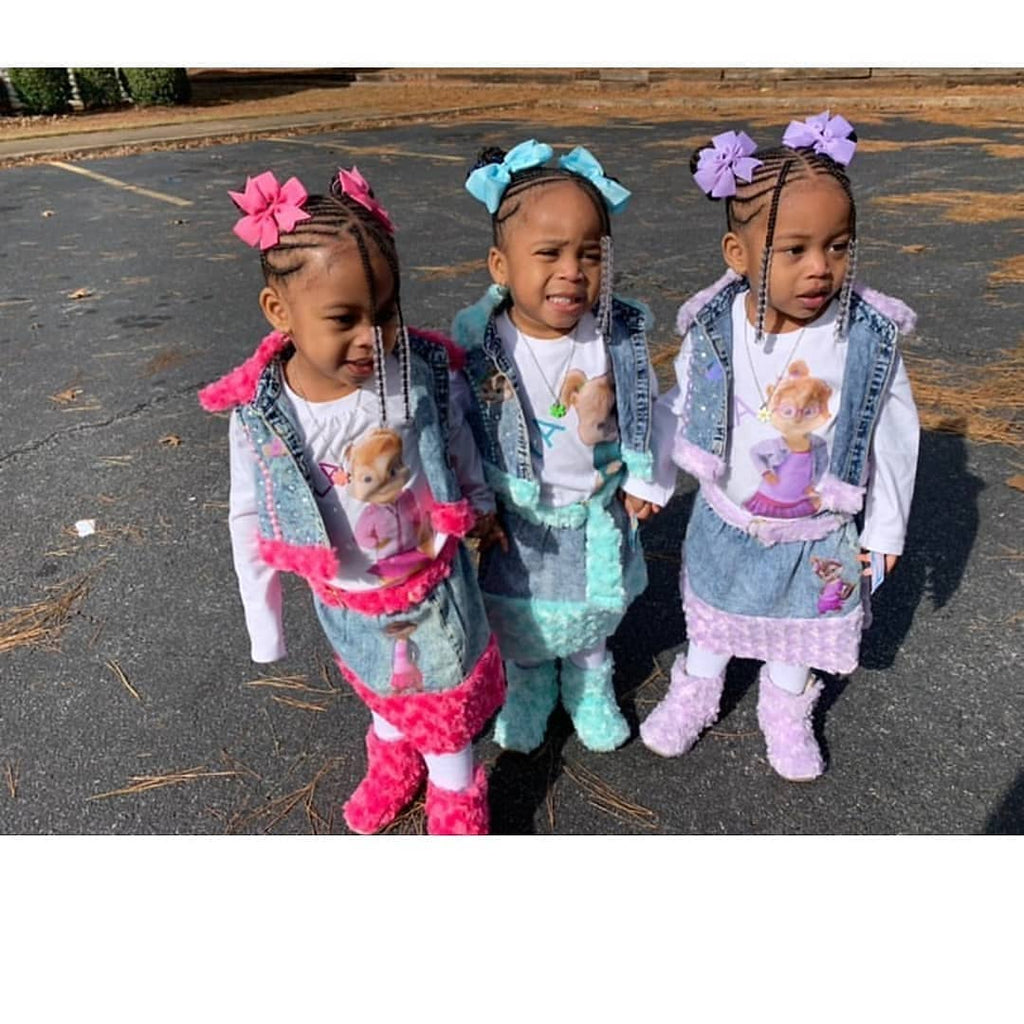 Complete jean fur outfits chipetts