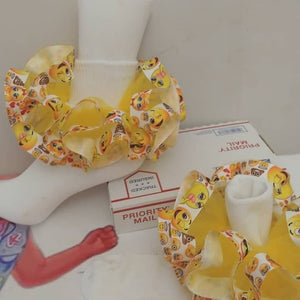 Ribbon  trim tulle.  nesha's socks. All children sizes. Birthday.Church. School