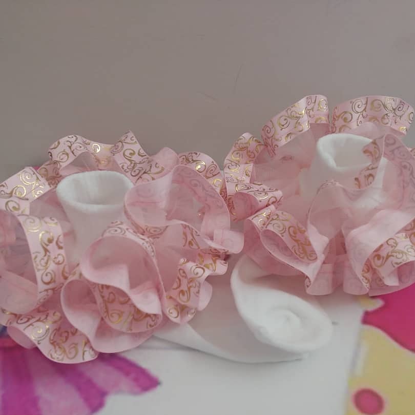 Ribbon  trim tulle.  nesha's socks. All children sizes. Birthday.Church. School