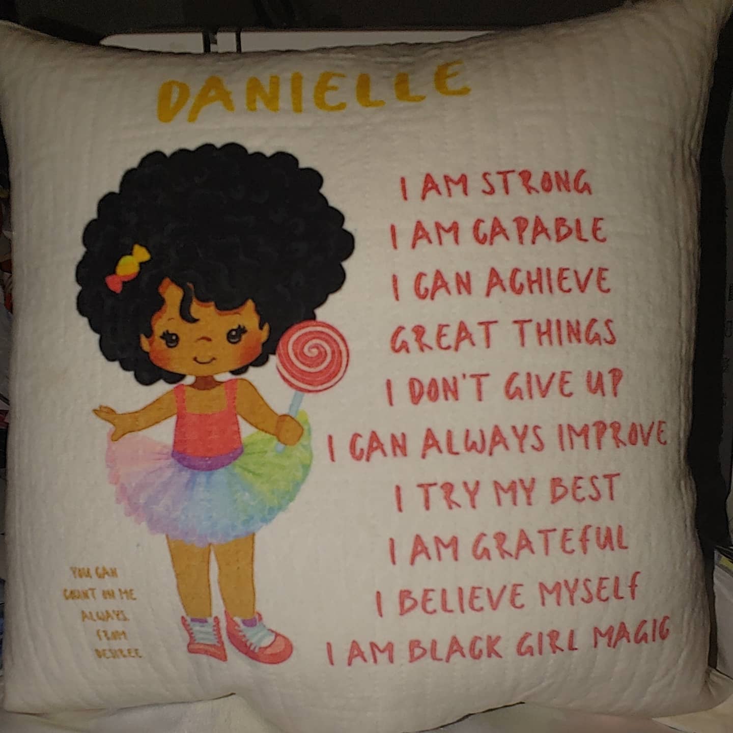gifts "I AM" custom pillow. Please read description all the way to the end