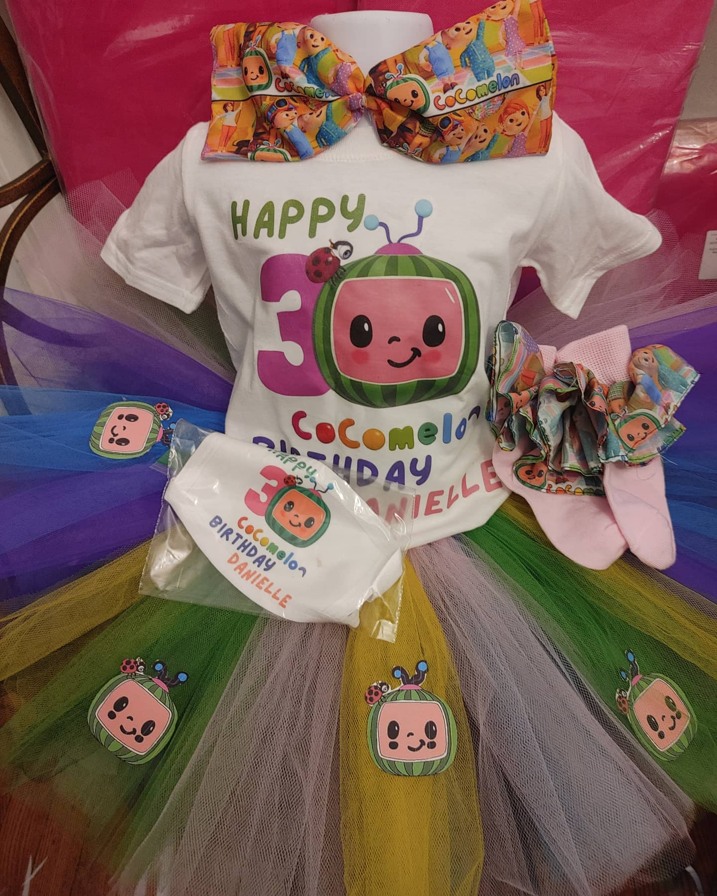 Melon, shark tutu outfit event, pj,doo