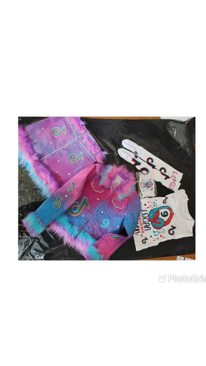 Girl Any theme tiktok baby shark jean pants or jean shorts or skirt