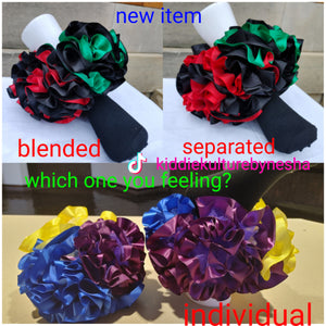 Double Ribbon tulle nesha's socks. All children sizes. Birthday.Church. School