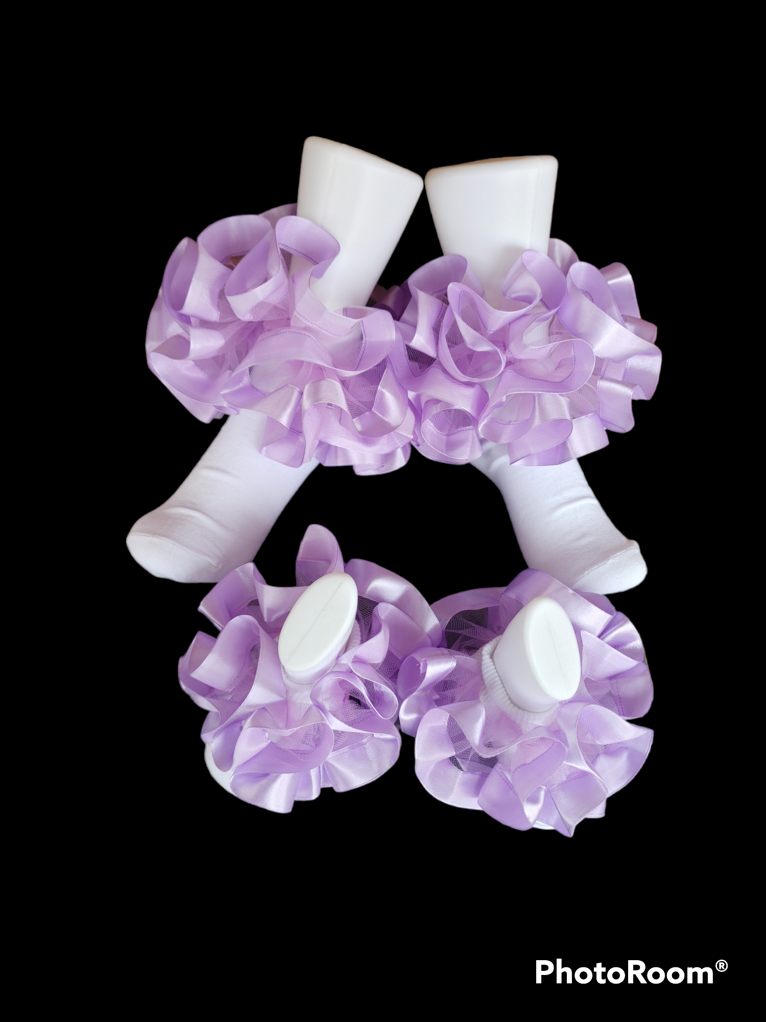 Single  layer tulle ribbon nesha's socks