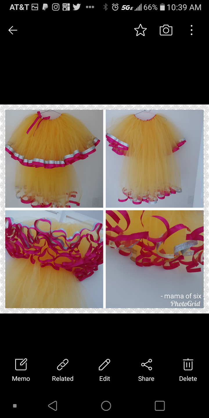 Tutu with a broken circle train