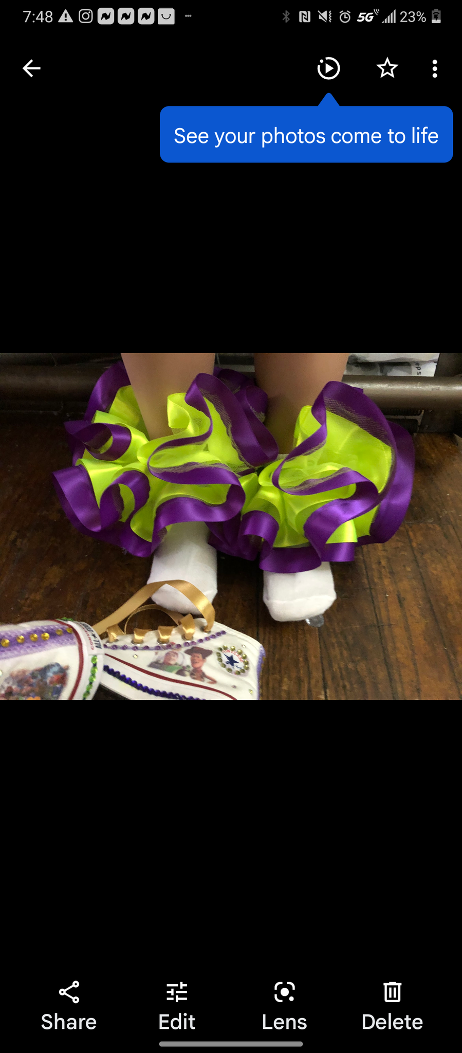 Double layer tulle ribbon nesha's socks