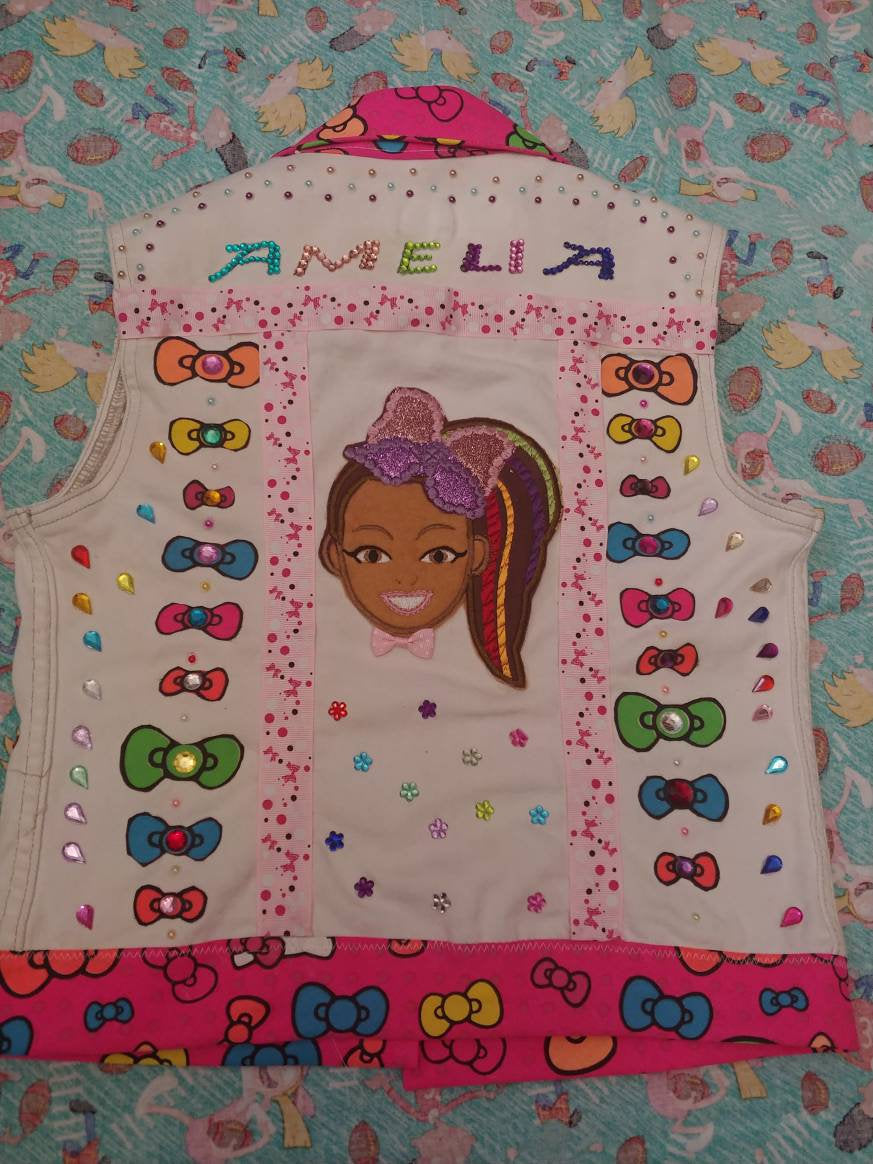 Personalized Brown girl magic or a brown Jo inspired Jean vest jacket birthday gift.