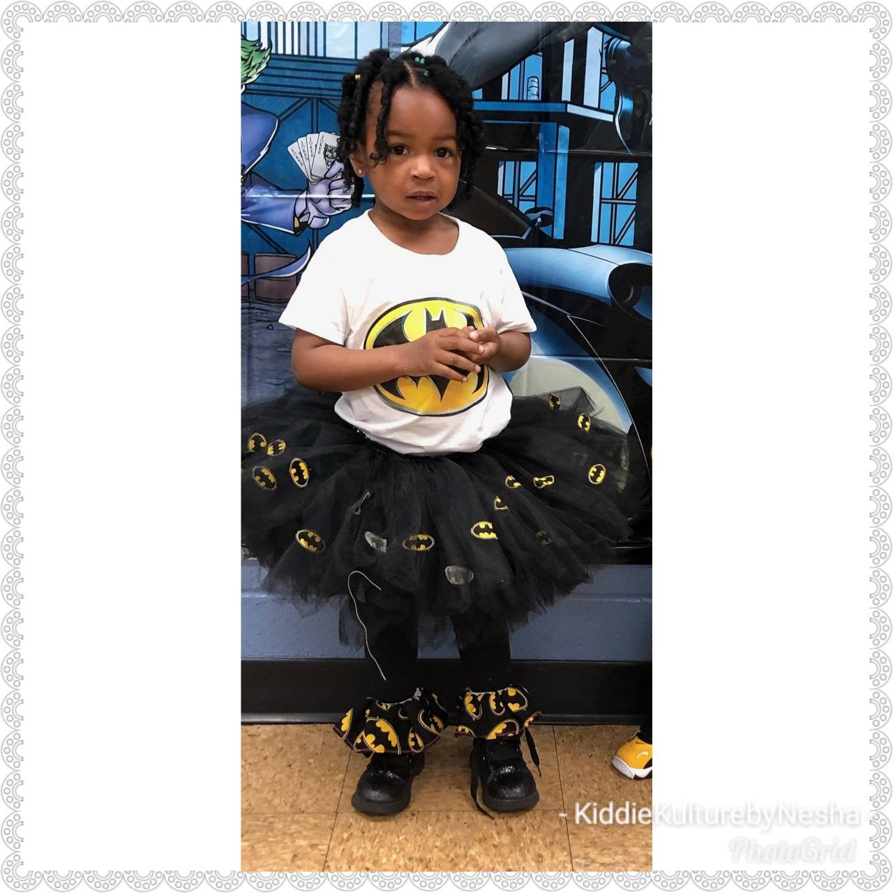 Big girl Princess and frog tutu outfit event,  all about me birthday batman, superman. Heros, comics, the color crew