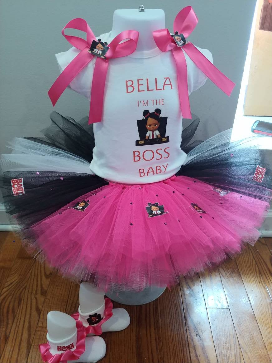 Boss tutu outfit event, birthday baby