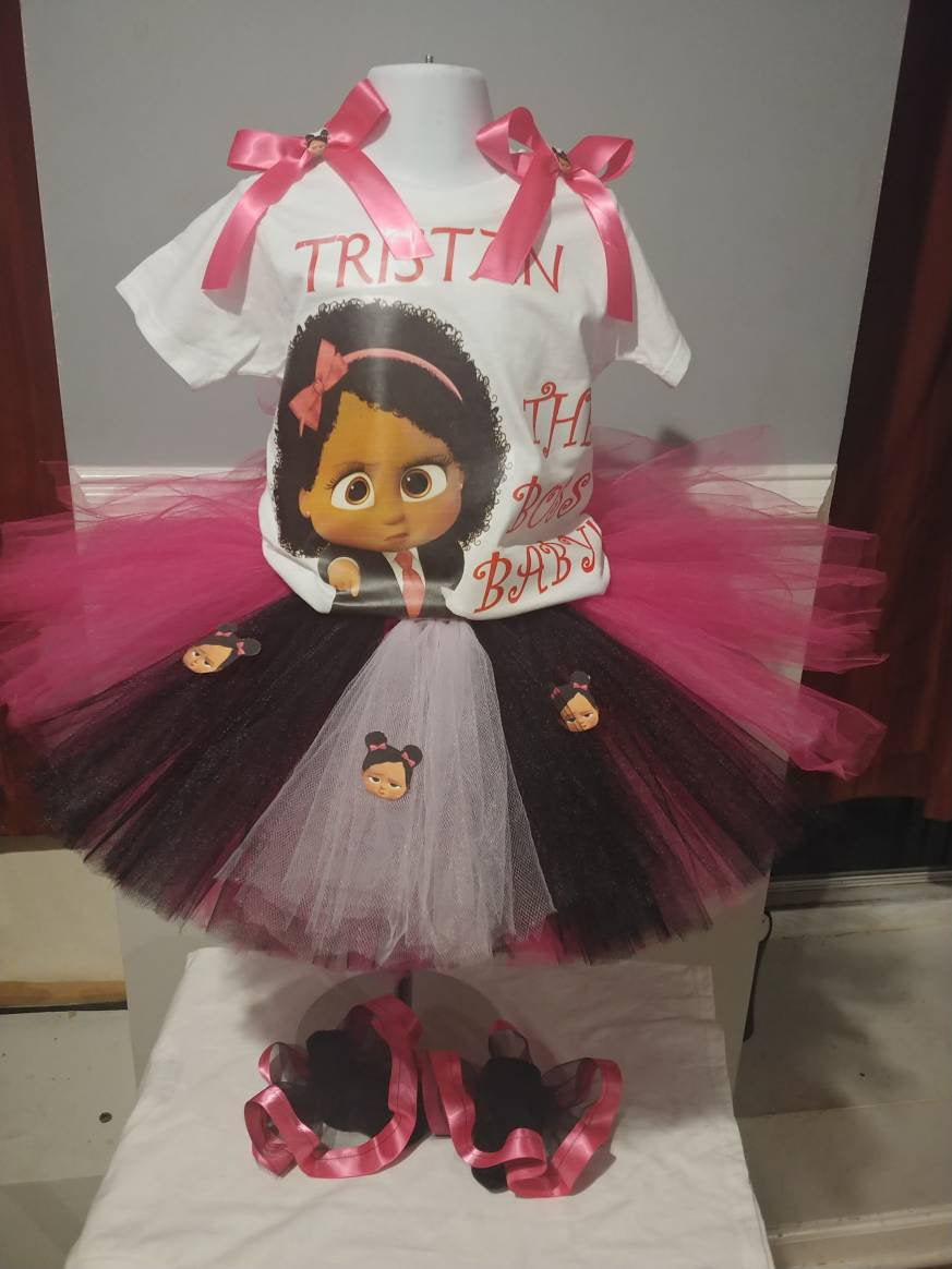 Boss tutu outfit event, birthday baby