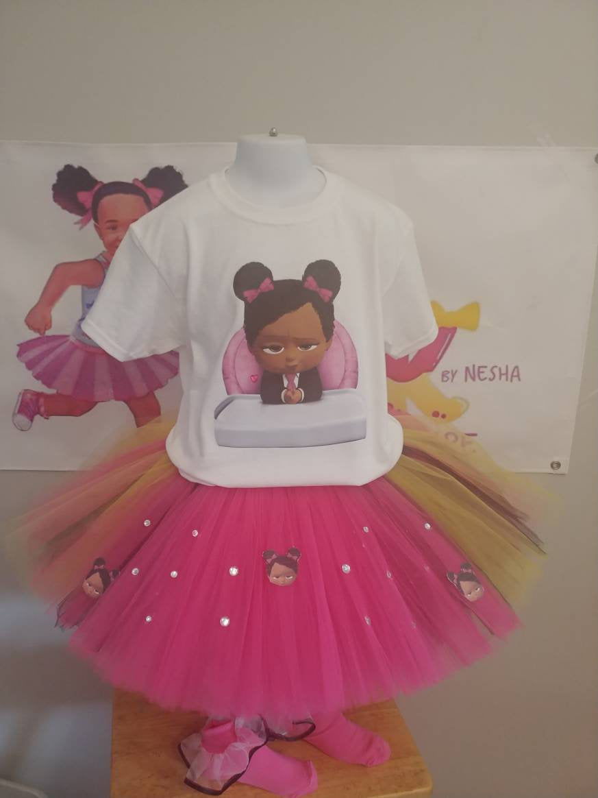 Boss tutu outfit event, birthday baby