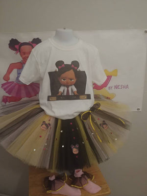 Boss tutu outfit event, birthday baby