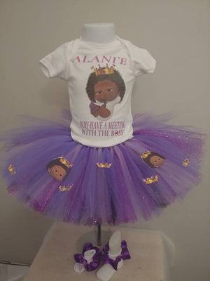 Boss tutu outfit event, birthday baby