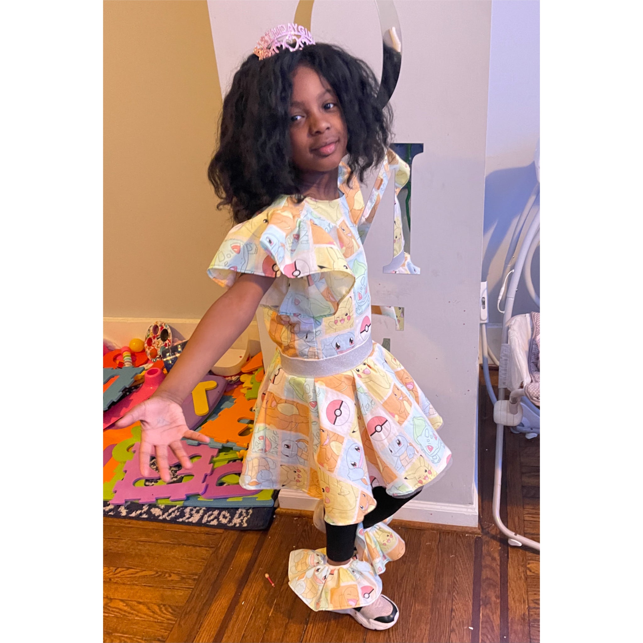 Custom regular or shirt dress with matching socks