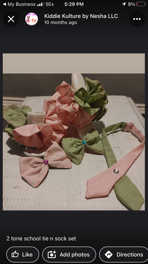 Happy face ,vamp girl. school birthday school tie  Bowtie socks and hair bow headband This can be added to an y tutu outfit except the tutu dr. ..