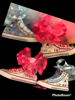 Boy Canvas style shoe design. Fabric designs with lil to no bling birthday. Christmas gift
